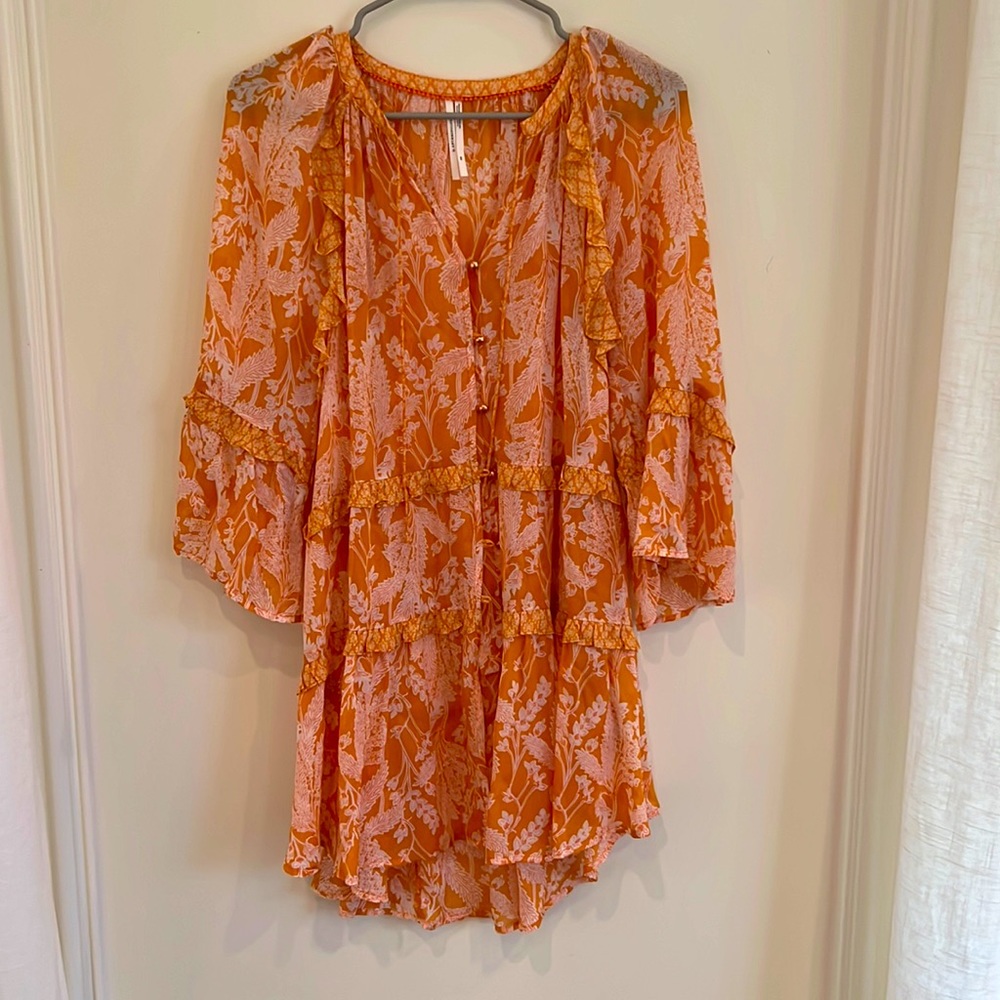 Anthropologie orange tunic